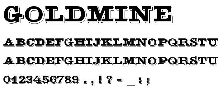 GoldMine font