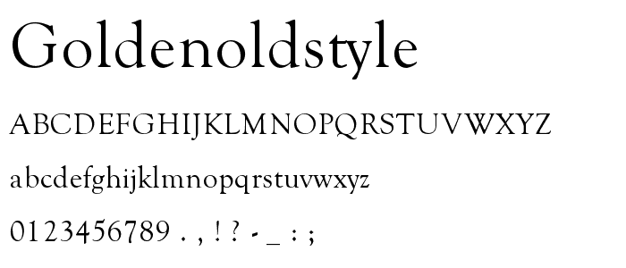 GoldenOldStyle font