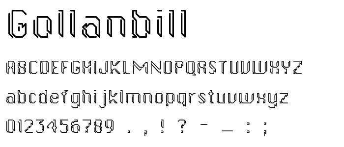 GollanBill font