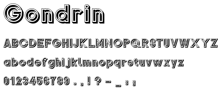 Gondrin font