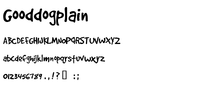 GoodDogPlain font