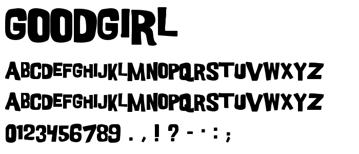 GoodGirl font
