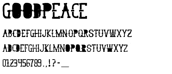 GoodPeace font