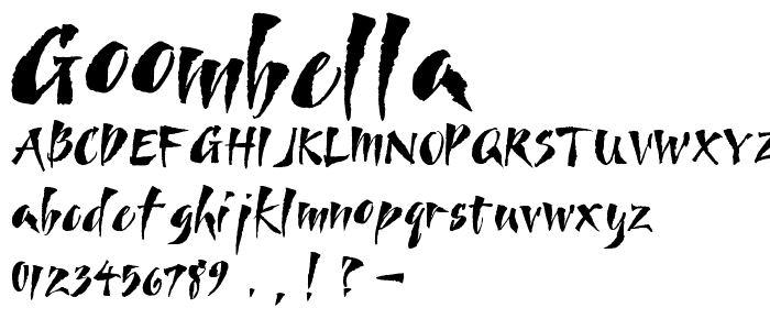 Goombella font