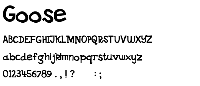 Goose font