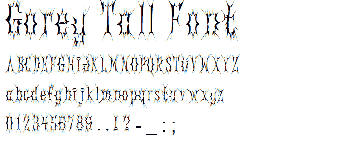 Gorey Tall font