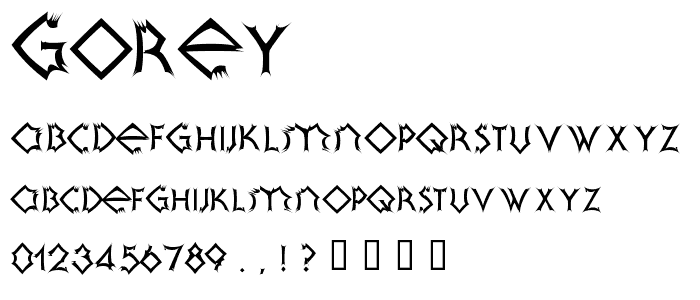 Gorey font