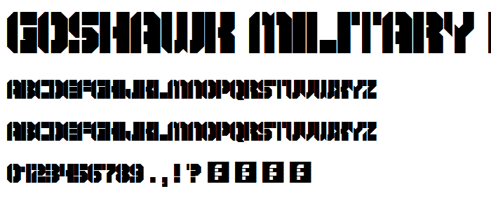 Goshawk Military Inverse Regular font