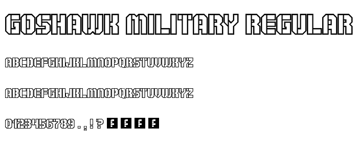 Goshawk Military Regular font