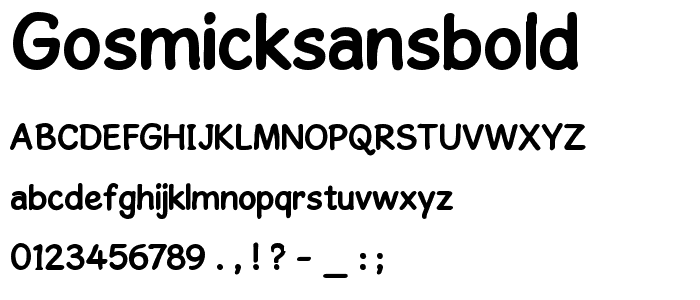 GosmickSansBold font