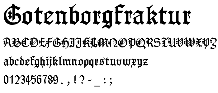 GotenborgFraktur font