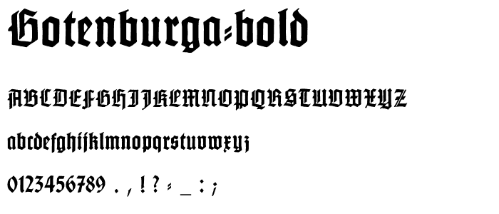 GotenburgA-Bold font