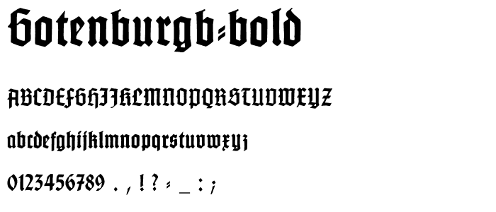 GotenburgB-Bold font