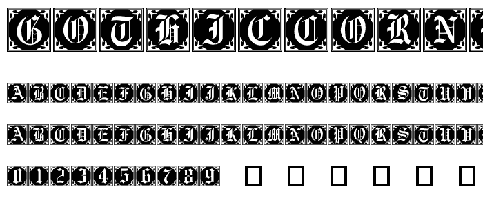 GothicCornerCaps font