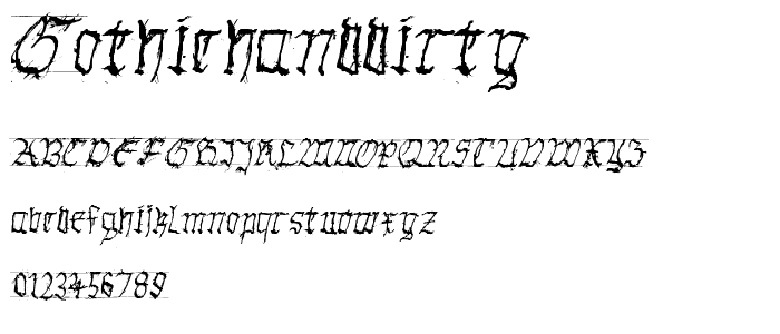 GothicHandDirty font
