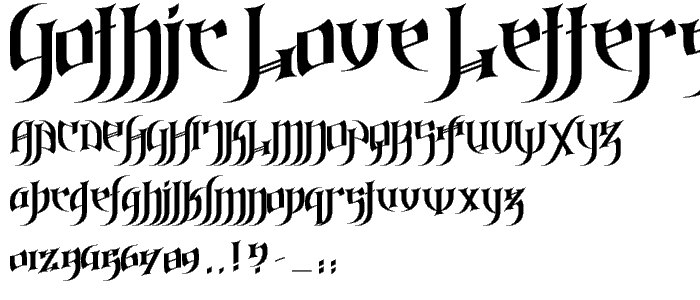 Gothic_Love_Letters font