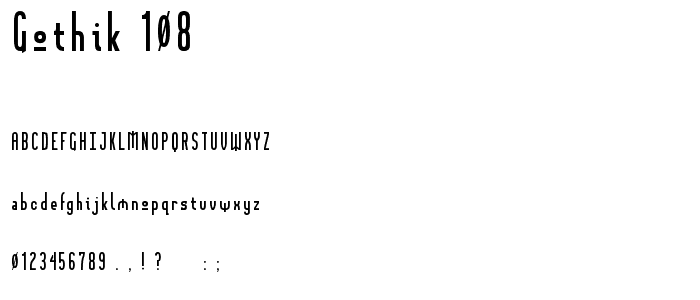 Gothik_108 font