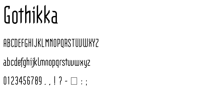 Gothikka font