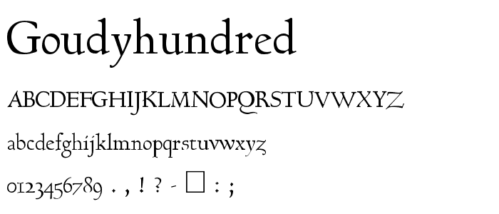 GoudyHundred font