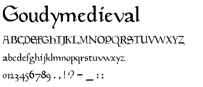 GoudyMedieval font