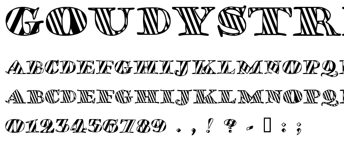 GoudyStriped font