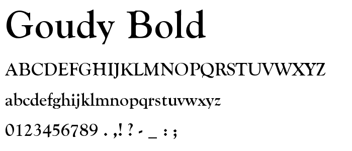 Goudy-Bold police