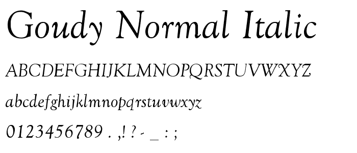 Goudy-Normal-Italic police
