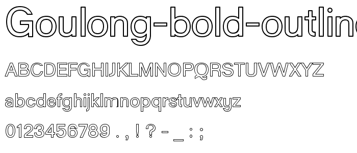 Goulong Bold Outline font