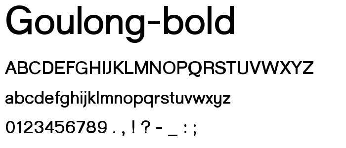 Goulong Bold font
