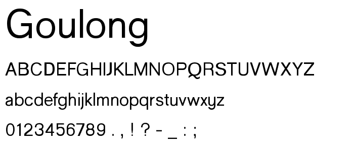 Goulong font