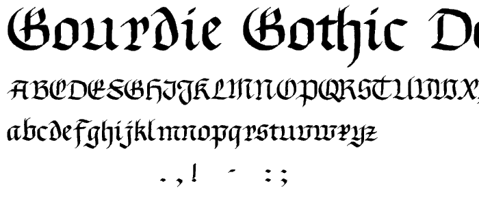 Gourdie Gothic Deux font