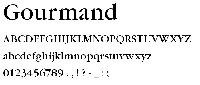 Gourmand font