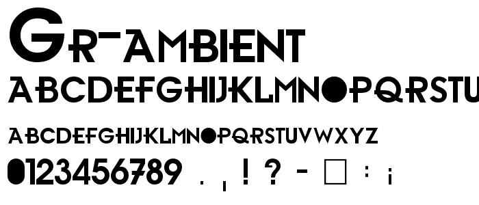 Gr Ambient font