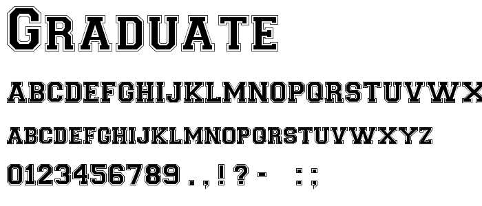 Graduate font