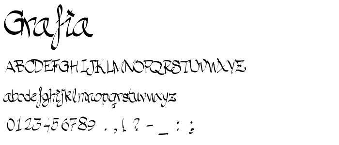 Grafia font