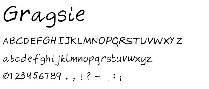 Gragsie font