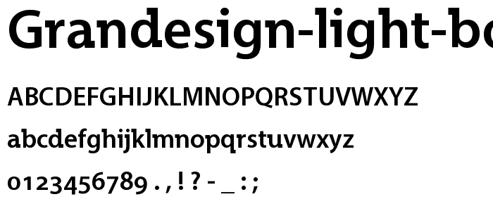 Grandesign Light Bold font