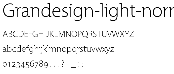 Grandesign Light Normal font