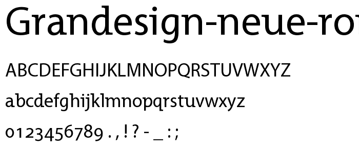 Grandesign Neue Roman font