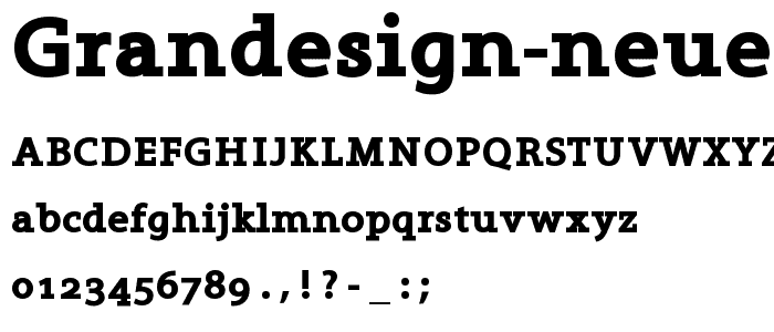 Grandesign Neue Serif Bold font