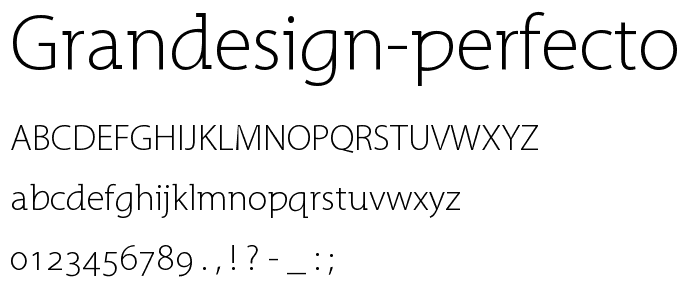Grandesign Perfecto font