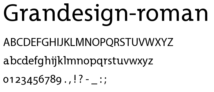 Grandesign Roman font