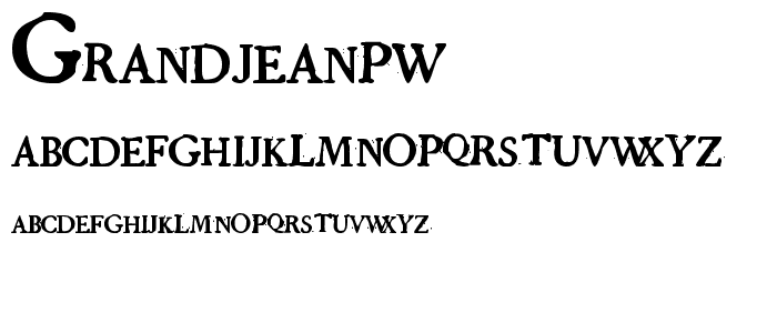 GrandjeanPW font