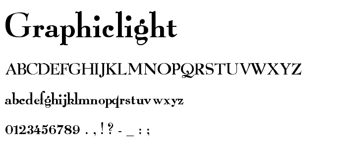 GraphicLight font