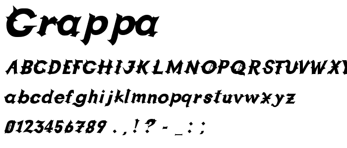 Grappa font