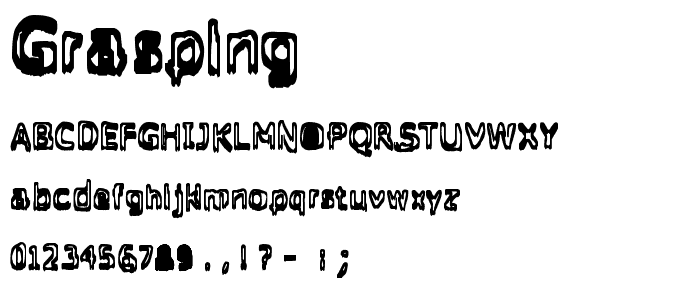 Grasping font