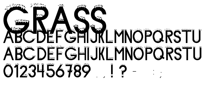 Grass font