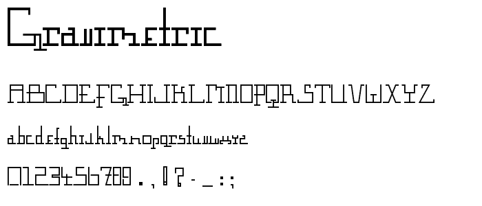 Gravimetric font