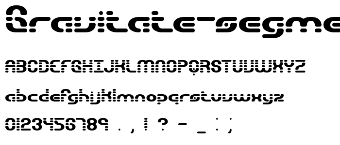 Gravitate Segments BRK font