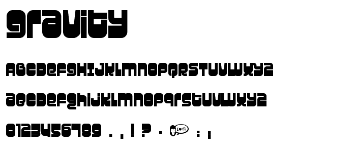 Gravity font